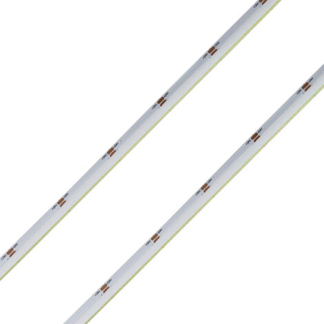 24V Striscia Led COB Illuminazione Laterale 10W/M 100lm/W CRI Ra93 Angolo 180 Dimmerabile IP20 Sezione Taglio 33.3mm Bianco Freddo 6500K MS12686
