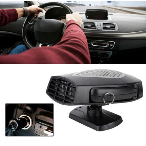 24V voiture véhicule Portable chauffage ventilateur chauffage dégivreur désembuage accessoire pratique gris noir