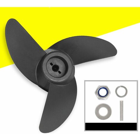 24V48V Hélices de Bateaux électriques Propulseur Hélice en Plastique Hélices de Bateau Hors-Bord Marine Queue Hélice Accessoire d'alimentation pour Bateau,,noir