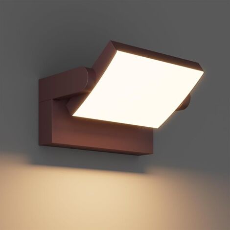 24W Applique Murale LED Extérieure Intérieur Éclairage Mural Imperméable IP65 Moderne Mur Lampe Rotatif Réglable pour Escalier Jardin Entrée Balcon, Bronze, Blanc Chaud 2700K-3000K