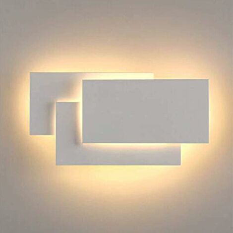 24W LED Appliques Murales Interieur Blanc Simple Design Murale Applique pour Couloir Escalier Salon Chambre ( Blanc chaud )
