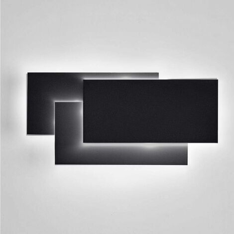 24W LED Appliques Murales Interieur Noir Simple Design Murale Applique pour Couloir Escalier Salon Chambre ( Lumière Blanc froide )