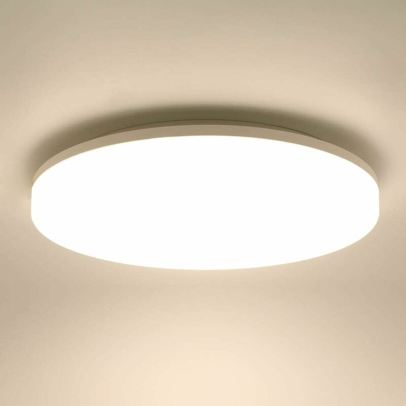24W LED Deckenleuchte 4000K Runde Modernes Wasserfest IP44 Deckenlampe Deckenbeleuchtung 2160lm Super Hölle für Wohnzimmer Küche Balkon Flur Arbeits