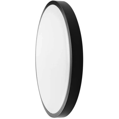 24W LED PLAFONIERA SAMSUNG CHIP 6500K ROTONDA CORNICE NERA IP44                                          - Luce FREDDA