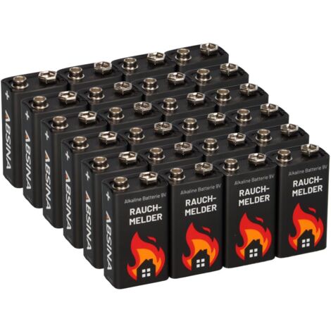 24x 9V-Block Rauchmelder Batterie für Rauchwarnmelder Messgeräte Spielzeuge