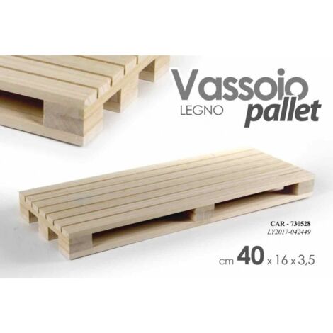 24x Bandeja de madera mini pallet 40 x 16 x 3.5 h