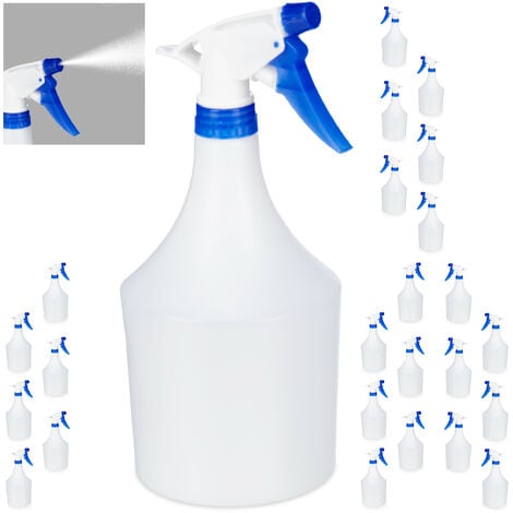 Relaxdays Spruzzino Nebulizzatore, Set 4, 500ml di Bottiglie Spray Vuote,  Vaporizzatore Parrucchieri, Pulizia, Marroni