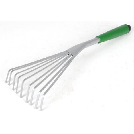 24x Fächer-Rechen Hand-Gartengerät 41,5cm Harke 9 Zacken