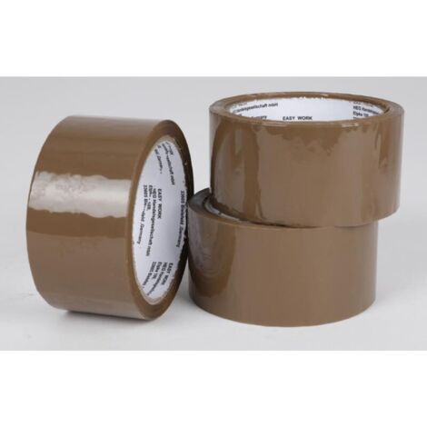 24x Paket Klebeband 3er 50m Braun Rollen Pack Karton Firma Business Industrie