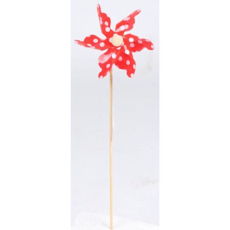 24x Windmühle Dekoration Figur Gartenstecker Stiel Stab Rad Blumentopf Pflanzen