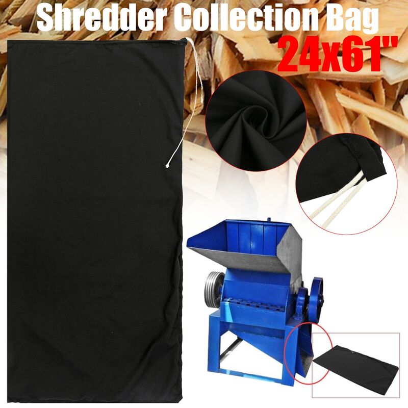 

24X61 '' Black Wood Leaf Shredder Shredder Bag Collecting Crafts Mtd Hasaki