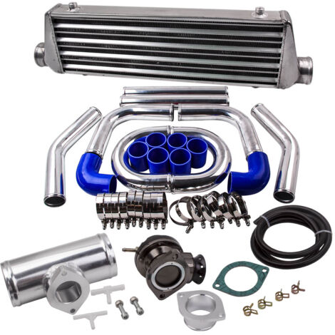 2.5" 64mm Intercooler + Kit de Tubería manguera + BOV Kit Válvula de descarga