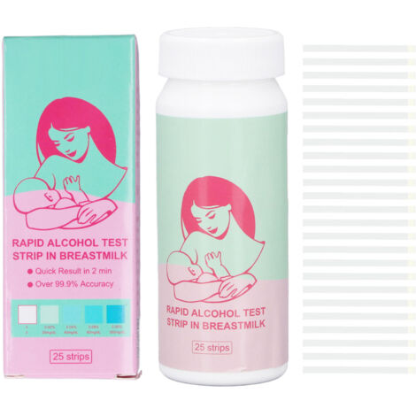 25 bandelettes de test de lait maternel précises et rapides avec flacon pour maman