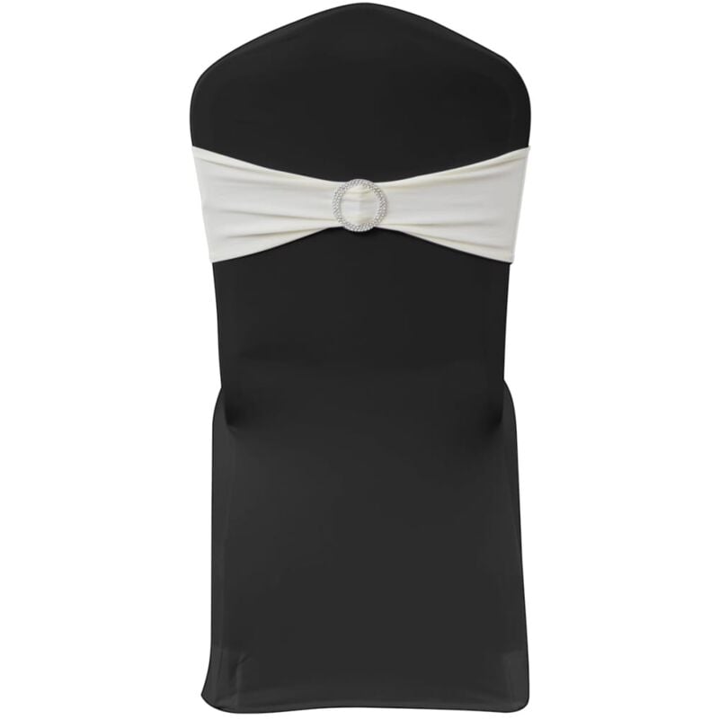 25 bandes de chaise décoratives extensibles crème Vidaxl