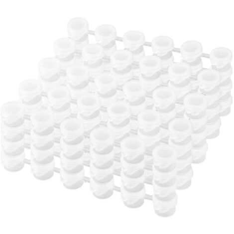 25 bandes de rangement transparentes pour pots de peinture vides, mini-boîtes de rangement pour salles de classe.