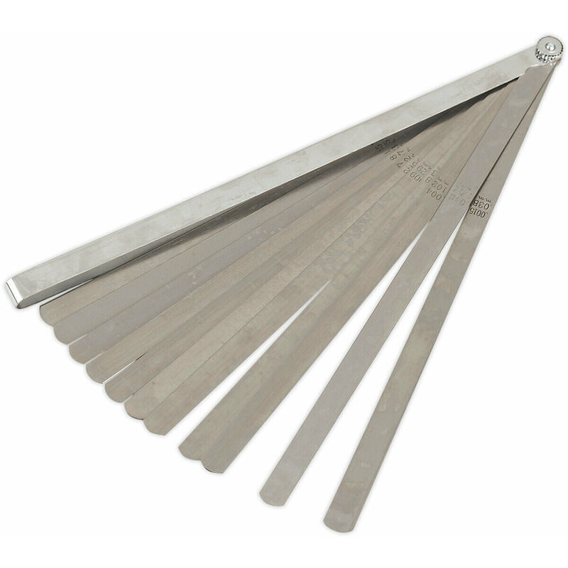 25 Blade Feeler Gauge - Extra-Long 300 x 13mm Blades - Imperial & Metric