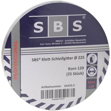 25 Blatt Gitterleinen Schleifgitter 225mm Korn 120 für Langhalsschleifer Trockenbau