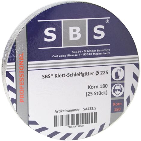 25 Blatt Gitterleinen Schleifgitter 225mm Korn 180 für Langhalsschleifer Trockenbau
