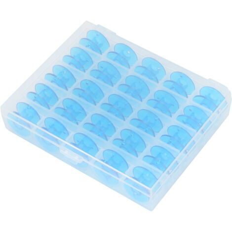 25 Bobines Vides en Plastique pour Machine à Coudre, Accessoires de Couture avec Boîte de Rangement