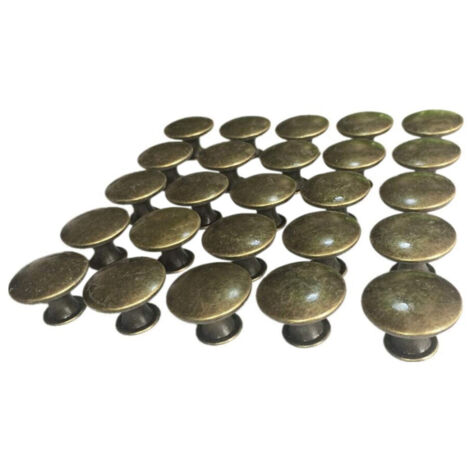 25 boutons tiroir vintage 30mm bronze antique cuisine armoire commode