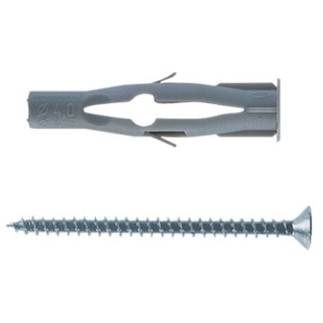 25 chevilles Fischer avec vis FU 10x60V fixations de lumiA re de cheville en nylon