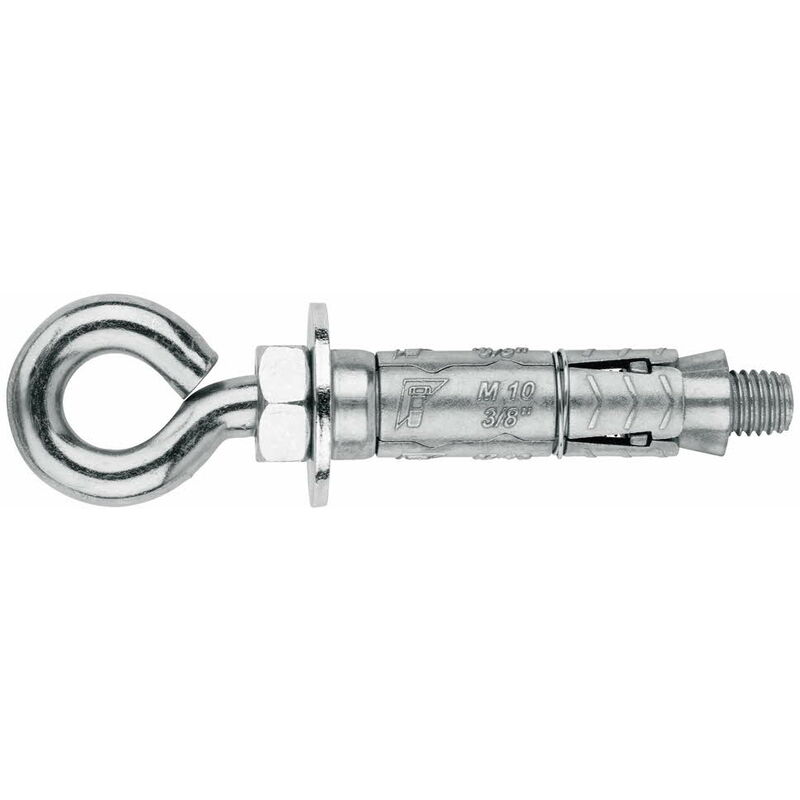 Cheville pour fixation mi-lourdes dans matériaux pleins ou creux - Piton - Zamak M6 x 45 Ø12 - Boite de 50