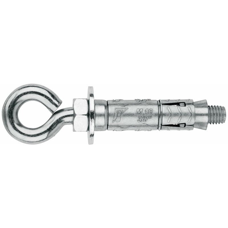 Cheville pour fixation mi-lourdes dans matériaux pleins ou creux - Piton - Zamak M10 x 56 Ø16 - Boite de 25