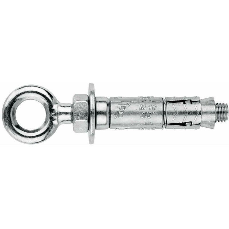 Cheville pour fixation mi-lourdes - Piton forgé - Zamak M10 x 56 Ø16 - Boite de 25