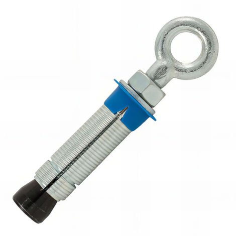 25 chevilles universelle multi-matériaux charges lourdes, acier zingué - M6 - avec piton