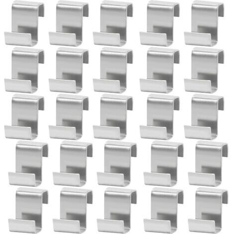 25 clip a Z in acciaio inox per vetri di serra - Clip a Z per il fissaggio di finestre e vetri