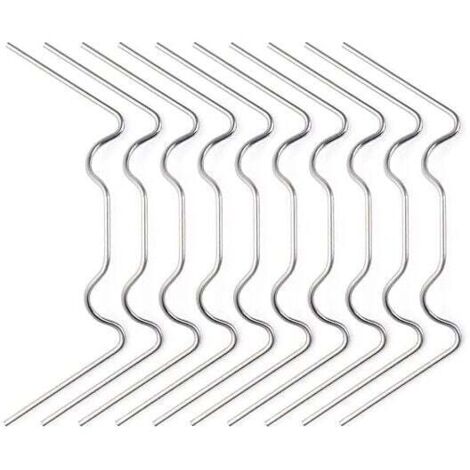 25 clips para acristalamiento de invernadero, de acero inoxidable, tipo W, de 1,2 mm de grosor, ideales para vidrio de invernadero. Accesorios para invernaderos.