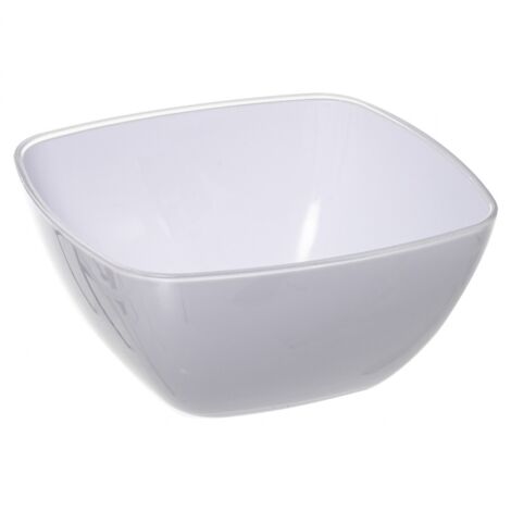 25 cm große Salatschüssel aus weißer Keramik