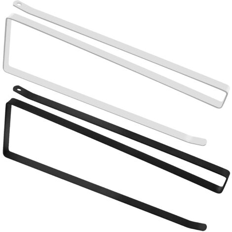 25 cm Küchenrollenhalter, 2 Stück Küchenpapierhandtuchhalter, Papierrollenhalter ohne Bohren, Unterschrank-Rollenpapierhalter, Papierhandtuchhalter (weiß + schwarz).