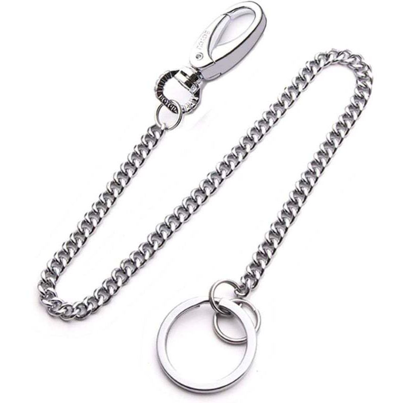 Image of 25 cm lange Edelstahlkette zur Befestigung von Schlüsseln oder einer Geldbörse an der Hose