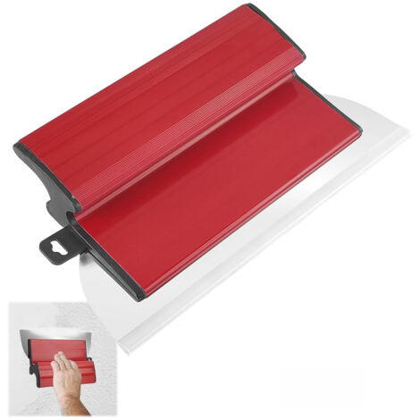 25 cm Putzmesser, doppelseitig, glatt und weich, geeignet für Dichtstoffe, Beton und Wandputz, (Rot) OUYLAF