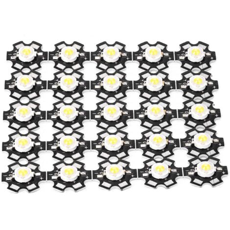 25 COB-LED-Perlen, Hochleistungs-Aluminium-Strahler, 3000–3200 K