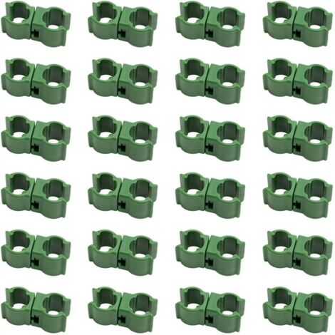 25 connecteurs de jardin en plastique, connecteurs pour plantes, connecteurs pour treillis de tomates, cadres de filet