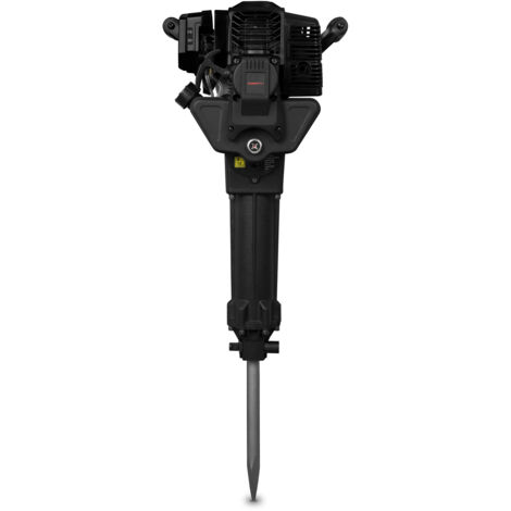 2,5 CV Marteau Piqueur Thermique Set professionnel (Moteur à essence 2 temps, Refroidi à lair, 700 - 1500 bat/min., 20 - 55 Joule, y compris 2 Ciseaux et Accessoires) Marteau de démolition Perforateur Burineur Demolisseur