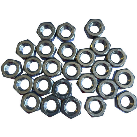 25 ecrous 14 mm hexagonaux en inox a4 aisi 316