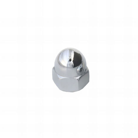 25 Ecrous Borgne DIN1587 Laiton Chrome mm - Diamètre 4 mm mm