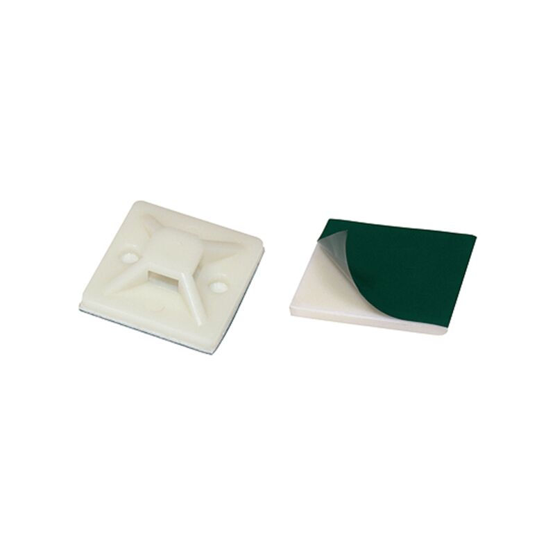 25 Embases adhésives 30mm pour colliers de serrage 7 mm