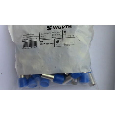 25 EMBOUTS de CABLAGE 50 mm¨‚â§ WURTH EMBOUT