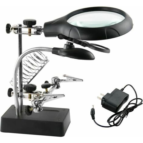 2,5-fach, 7,5-fach, 10-fach, Lupe mit helfenden Händen, Reparatur-Sets mit Krokodilklemmen, LED-beleuchtete Schreibtischlupe, Lötstation, Lötstation und Schreibtischlampe, freihändige Hilfszange, Stif