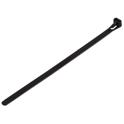 25 Fascette nere riapribili 7,5 x 200 mm