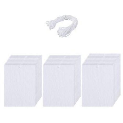 25 feuilles parfumées rectangulaires en feutre à suspendre, à personnaliser par sublimation pour voiture.