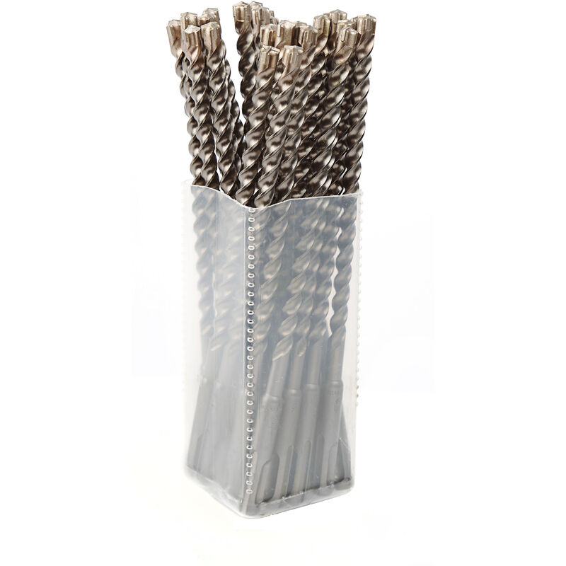 Diager - Pack de 25 Forets béton Booster-plus 3 taillants SDS-plus - 157M ø 6 Long. Utile 100 Long. totale 160