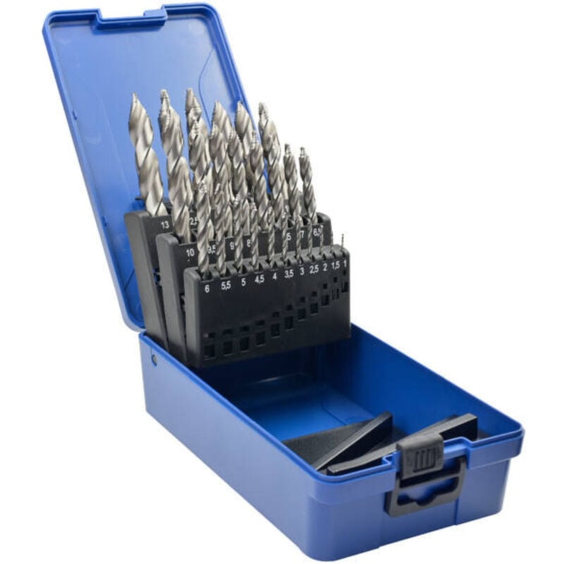 25 forets hss nouvel affutage step point coffret de 1à 13mm x0.5 mm