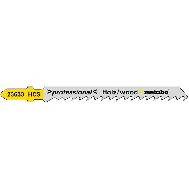 

Metabo 623690000 Set 25 hojas de sierra de calar Madera dura y blanda Corte rápido 5-50 mm HCS 74 mm
