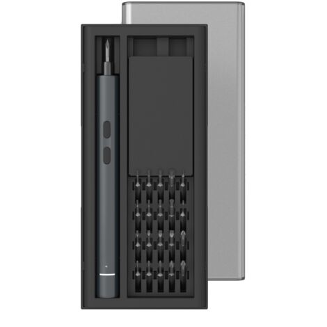 25-in-1 Präzisions-Elektroschraubendreher, 20 Bits, wiederaufladbar, mit LED-Leuchten, für Handys, Uhren, Schmuck, Computer