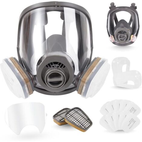 25-in-1-Vollgesichtsmaske 6800, Schutzhelm für Malerarbeiten, Schutz vor organischen Dämpfen und Stäuben, Staubmaske, Malermaske, Gasmaske, zwei Anschlussarten